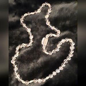30 inch Clear Quartz hand-knotted necklace